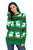 Sexy Cute Christmas Reindeer Knit Green Hooded Sweater