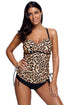 Sexy Cute Leopard Print Sweetheart Tankini Swimsuit