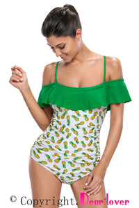Sexy Cute Pinapple Fruit One-piece Swimwear