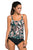Sexy Dark Camouflage Print 2pcs Tankini Swimsuit