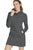 Sexy Dark Grey Slim Fit Pocket Front Hoodie Mini Dress