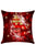 Sexy Deep Red Christmas Snowflakes Balls Pattern Throw Pillow Case