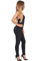 Sexy Double Spaghetti Strap Plunge V Neck Cut Out Bandage Jumpsuit