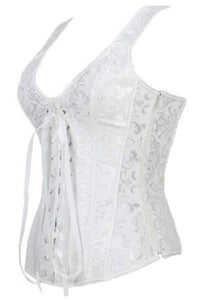 Sexy Elegant White Brocade Bridal Corset