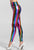 Sexy Empire Waist Fluorescent Rainbow Leggings