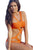 Sexy Eye-popping Orange Cut-out Bandage One-piece Bikini