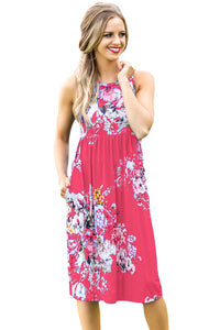 Sexy Fall in Love with Floral Print Boho Dress in Rosy