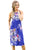 Sexy Fall in Love with Floral Print Boho Dress in Royal Blue