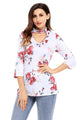 Sexy Floral Choker Top in White