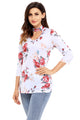 Sexy Floral Choker Top in White