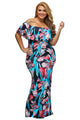 Sexy Floral Print Off-the-shoulder Maxi Dress