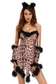 Sexy Fluffy Leopard Costume Set