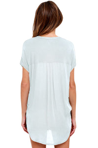 Sexy Gentle Fawn Bell Solid White Top