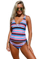 Sexy Girly Print Bandeau Tankini and Bikini Bottoms