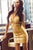 Sexy Gold Worshiper Bandage Dress