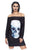 Sexy Gothic Skull Halloween Mini Jersey Dress
