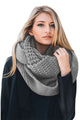 Sexy Gray Cable Knit Chunky Scarf