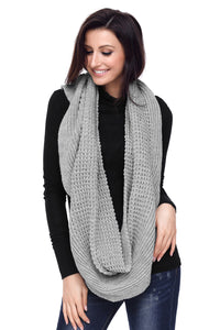 Sexy Gray Cable Knit Chunky Scarf