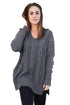 Sexy Gray Oversized Cozy up Knit Sweater