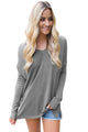 Sexy Gray Soft V Neck Sweater