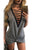 Sexy Gray Strappy Hollow-out V Neck Tie Me Over Dress