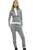Sexy Gray Street Fashion Hooded Jogging Suit