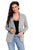 Sexy Gray Women's Casual Chic Jacket with Side Zipper