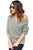 Sexy Gray Wrap Front V Neck Ribbed Long Sleeve Sweater