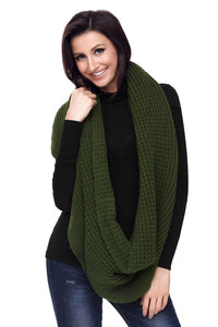 Sexy Green Cable Knit Chunky Scarf