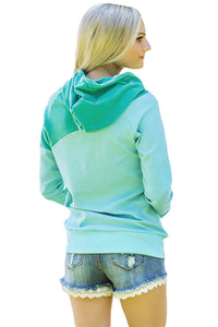 Sexy Green Duotone Chic Hooded Sweatshirt