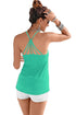 Sexy Green Strappy Back Detail Summer Top