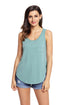 Sexy Green Summer Side Slits Tank Top with Pocket