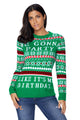 Sexy Green WE GONNA PARTY Ugly Christmas Sweater