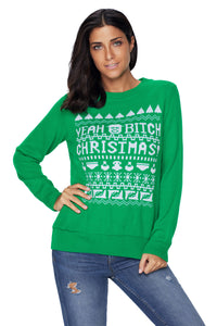 Sexy Green YEAH BIT** CHRISTMAS Sweater