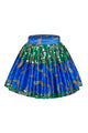 Sexy Greenish Print Skater African Style Mini Skirt