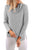 Sexy Grey Cowl Neck Side Split Sweater