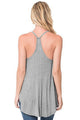 Sexy Grey Racerback Flowy Cami Tank Top