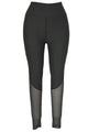 Sexy Grey Slimming Effect Sport Legging with Mesh