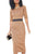 Sexy Hazelnut Print Brown Half Sleeve Midi Dress