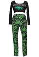 Sexy High Life Weed Print Pant Set