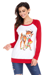 Sexy Jingle Reindeer Red Long Sleeve Christmas Shirt