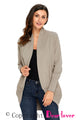 Sexy Khaki Super Soft Long Sleeve Open Cardigan