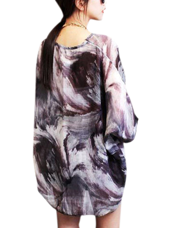 Sexy Korean Fashion Mix Color Print Chiffon Blouse SEXY AFFORDABLE CLOTHING Sexy Korean Fashion Mix Color Print Chiffon Blouse SEXY AFFORDABLE CLOTHING