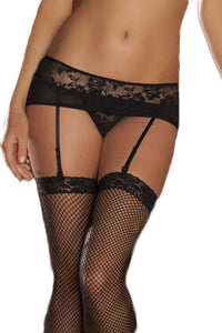 Sexy Lace Mesh Garters With G-String