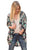 Sexy Light Blue Floral Kimono Cardigan Loose Cover up