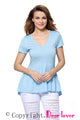 Sexy Light Blue Sweetheart Neckline Babydoll Style T-shirt