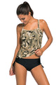 Sexy Light Camouflage Print 2pcs Tankini Swimsuit