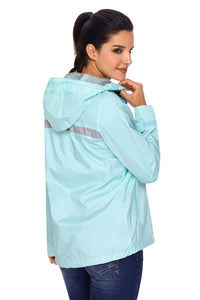Sexy Light Mint Women Zipper Lapel Suit Blazer with Foldable Sleeve