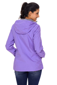 Sexy Lilac Monogrammed Pullover Rain Jacket