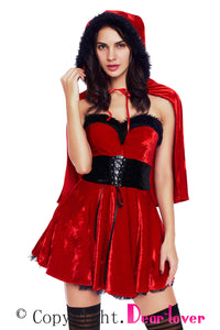 Sexy Little Red Damsel Christmas Costume